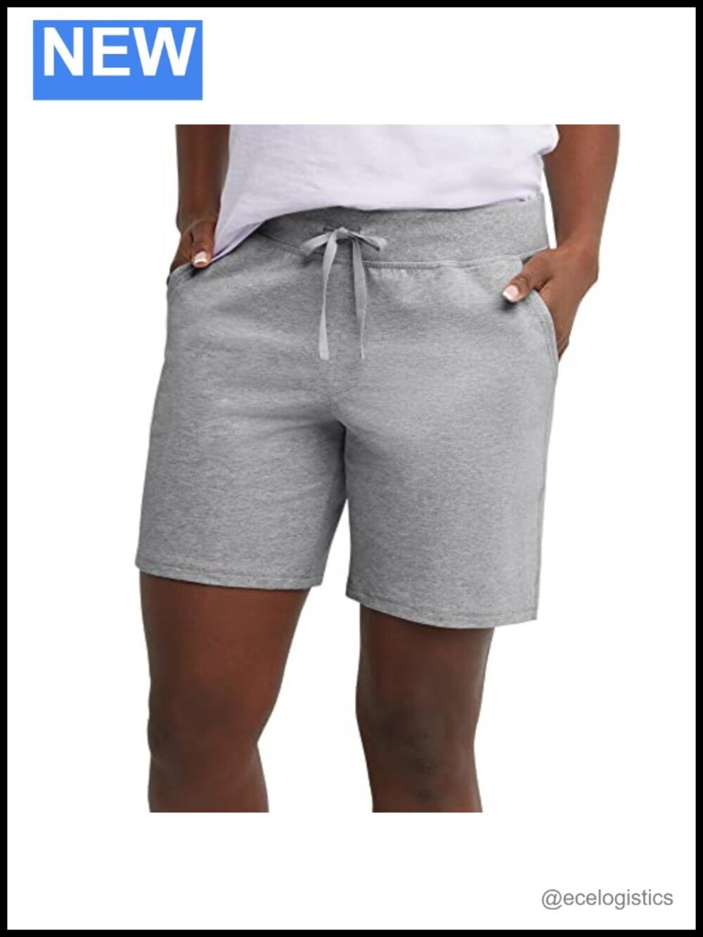 Drawstring Cotton Jersey Shorts with Pockets 7" Inseam